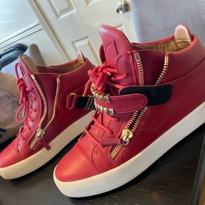Giuseppe shoes red x gold